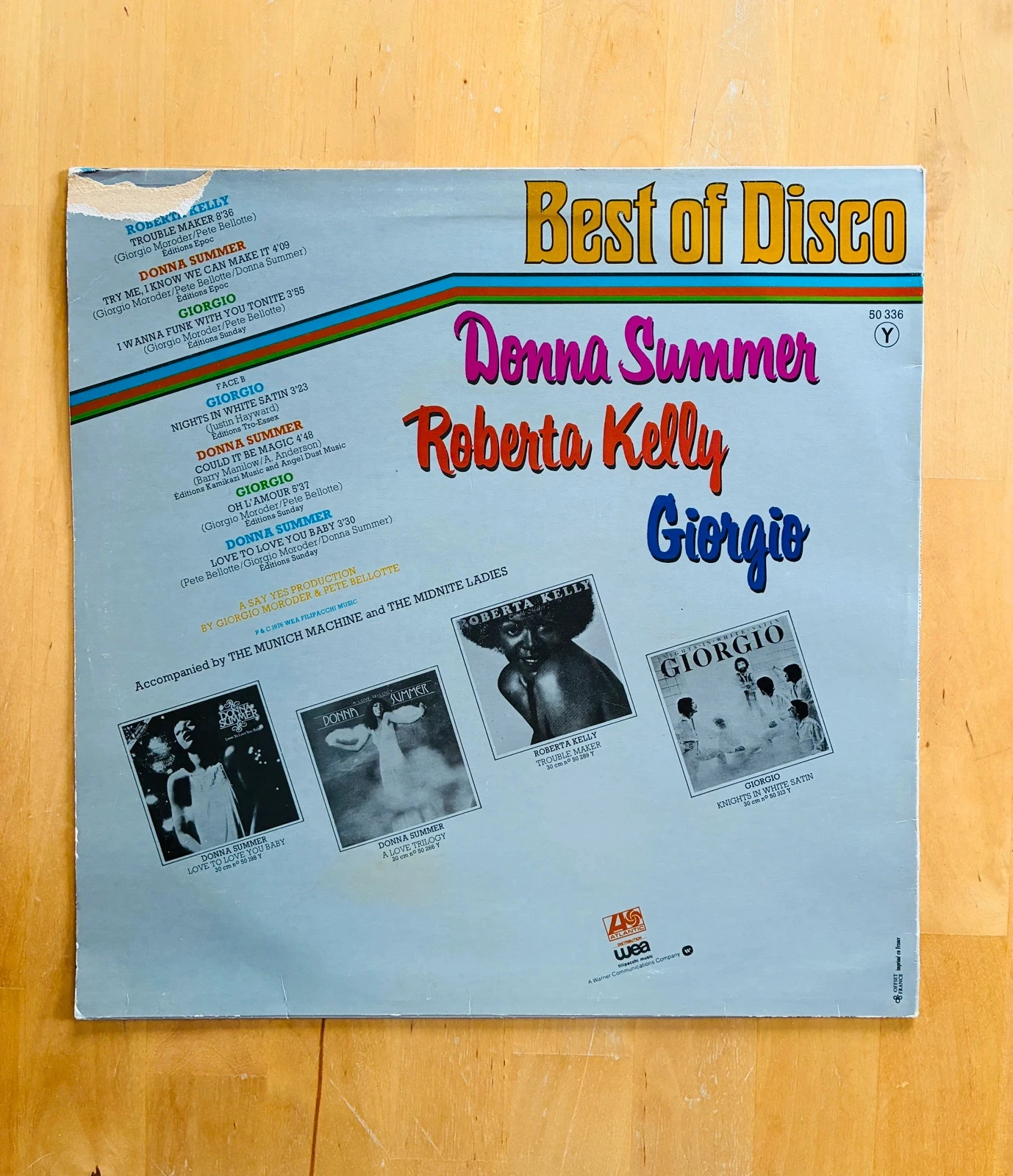 Disco de vinilo 33T Best of disco Giorgio Moroder Donna Summer. – photo 2